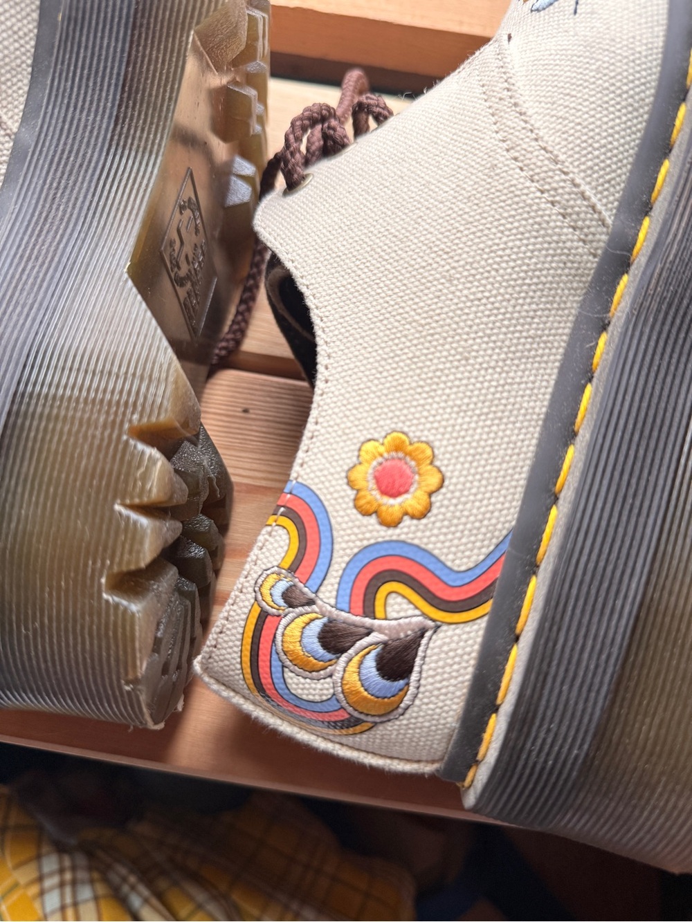 Dr. Martens Embroidered Lace up Loafers - Picture 6 of 7